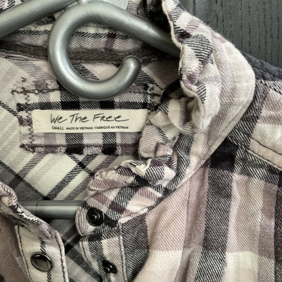 Free People Emily Plaid Cropped Shirt - Picture 2 of 4